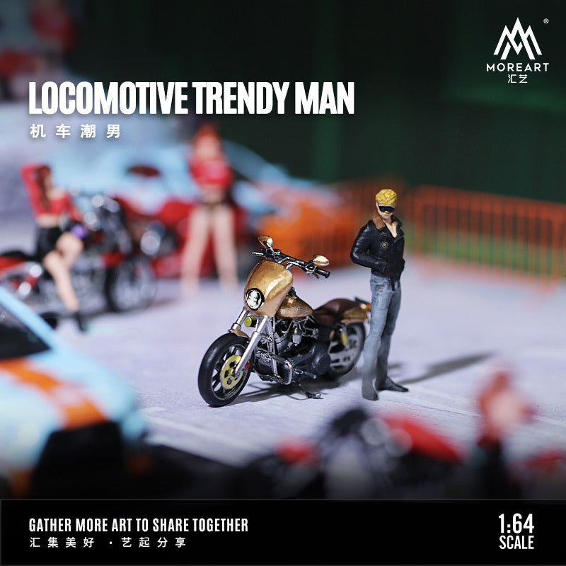 MoreArt 1:64 Motorcycle Men Doll Model MO642054