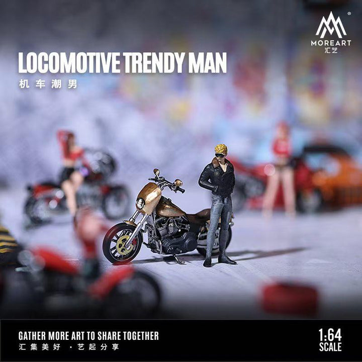 MoreArt 1:64 Motorcycle Men Doll Model