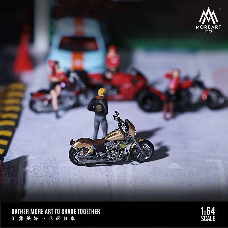 MoreArt 1:64 Motorcycle Men Doll Model