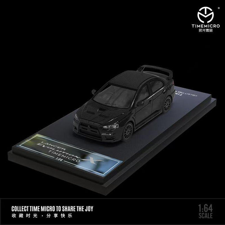 TimeMicro 1:64 Mitsubishi Lancer Evolution X Black Carbon TM643116