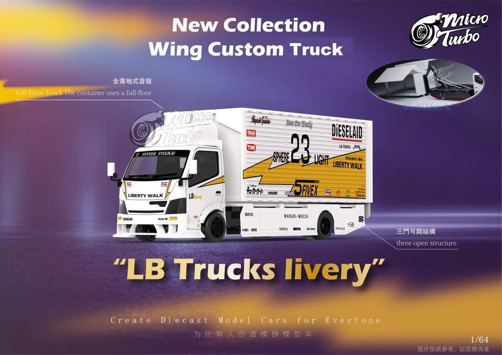 Micro Turbo 1:64 LBWK Gull Wing Truck – Horizon Diecast