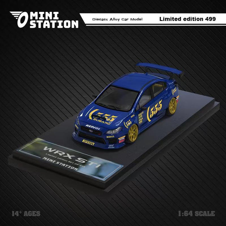Mini Station 1:64 Subaru WRX STi 555 Rally Livery – Horizon Diecast