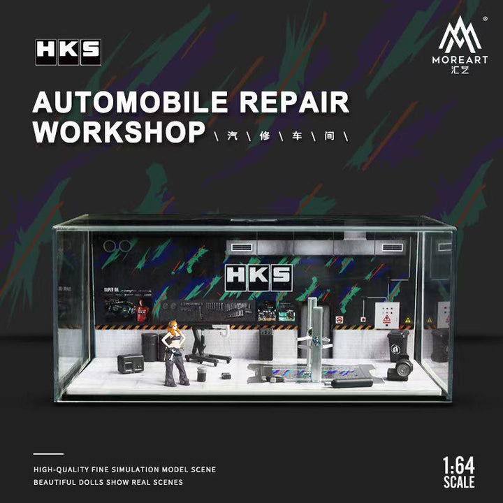 MoreArt 1:64 Auto Repair Workshop HKS MO641068