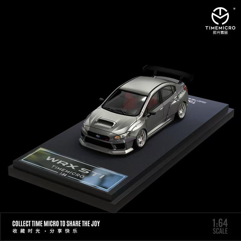 TimeMicro 1:64 Subaru WRX STI Wide Body Silver TM645405