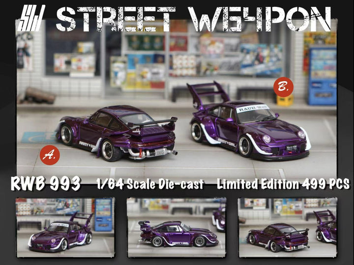 Street Weapon 1:64 Porsche RWB 993 Purple