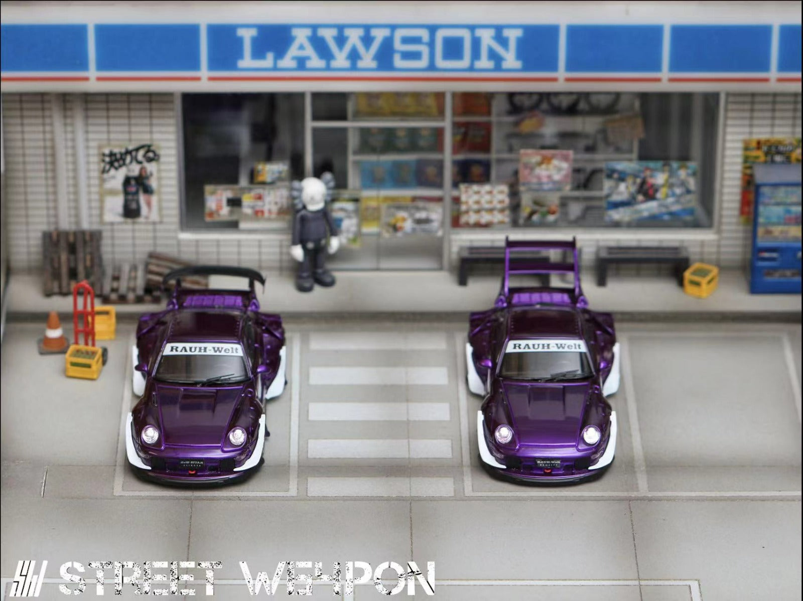 Street Weapon 1:64 Porsche RWB 993 Purple – Horizon Diecast