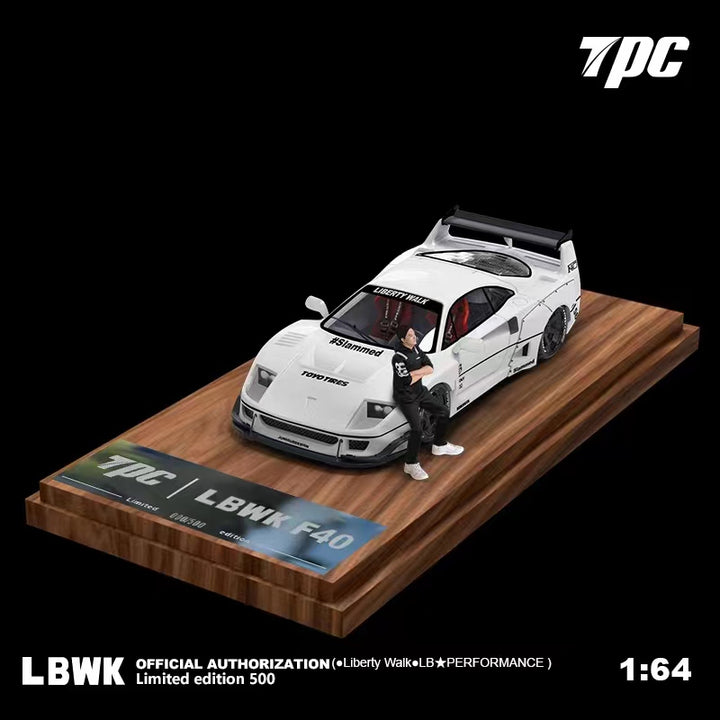 TPC 1:64 LBWK Ferrari F40 Wide Body White Doll Version