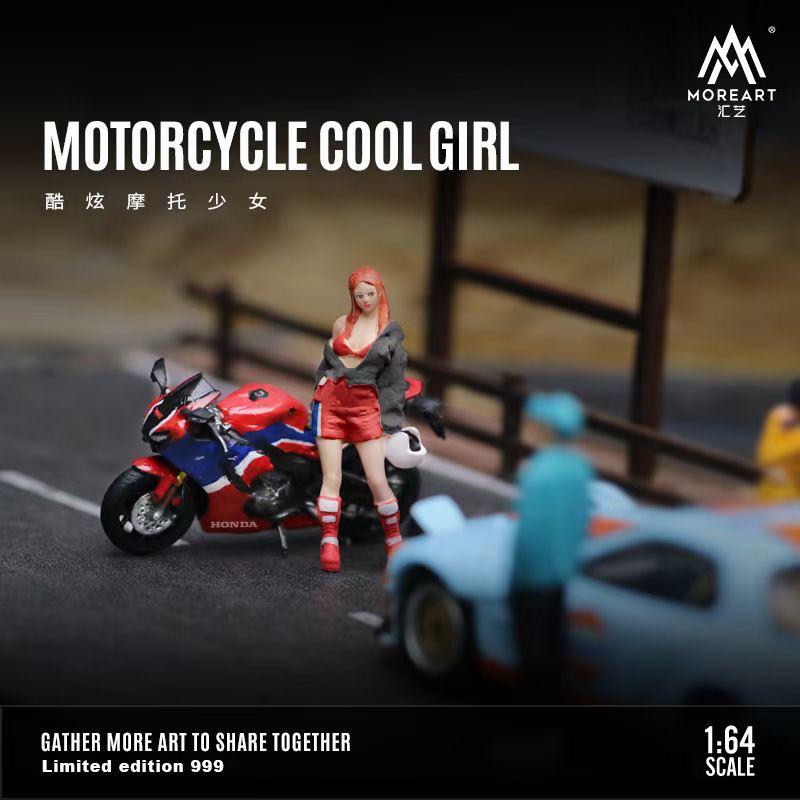 MoreArt 1:64 Motorcycle Cool Girl Doll Set MO642059