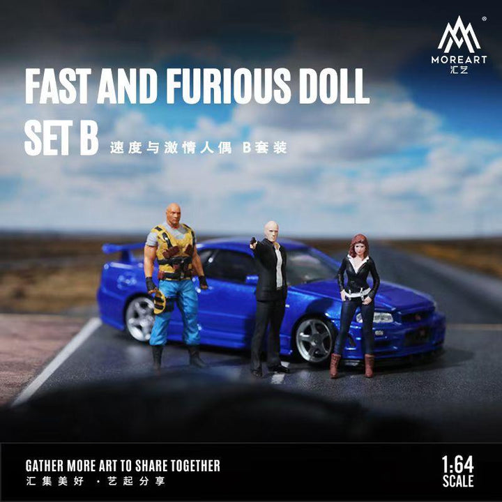 MoreArt 1:64 Fast & Furious Doll Set B MO642060