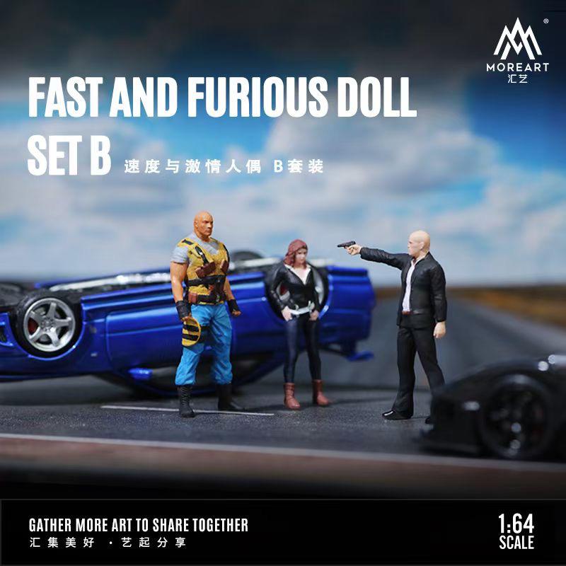 MoreArt 1:64 Fast & Furious Doll Set B MO642060