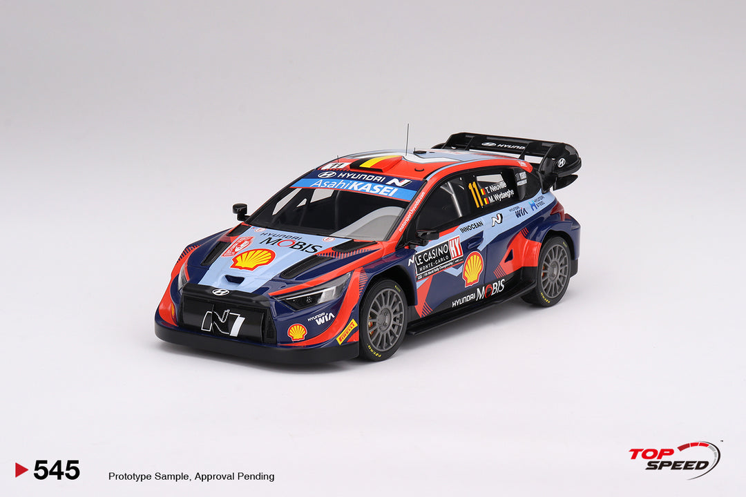 Topspeed 1:18 Hyundai i20 N Rally1 2023 Rally MonteCarlo 3rd Place #11 TS0545