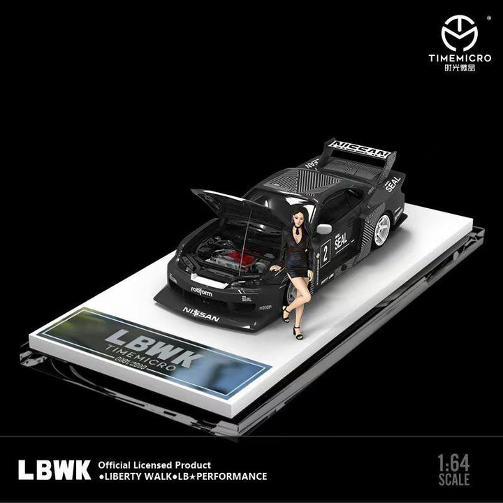 TimeMicro 1:64 Nissan Silvia S15 LBWK Black Doll Version TM646002-1