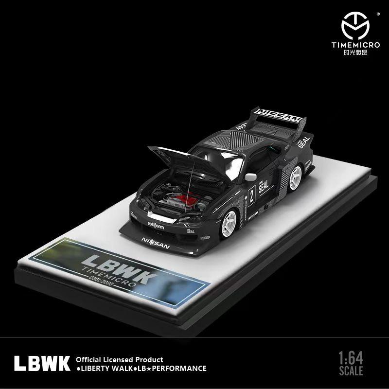 TimeMicro 1:64 Nissan Silvia S15 LBWK Black TM646002
