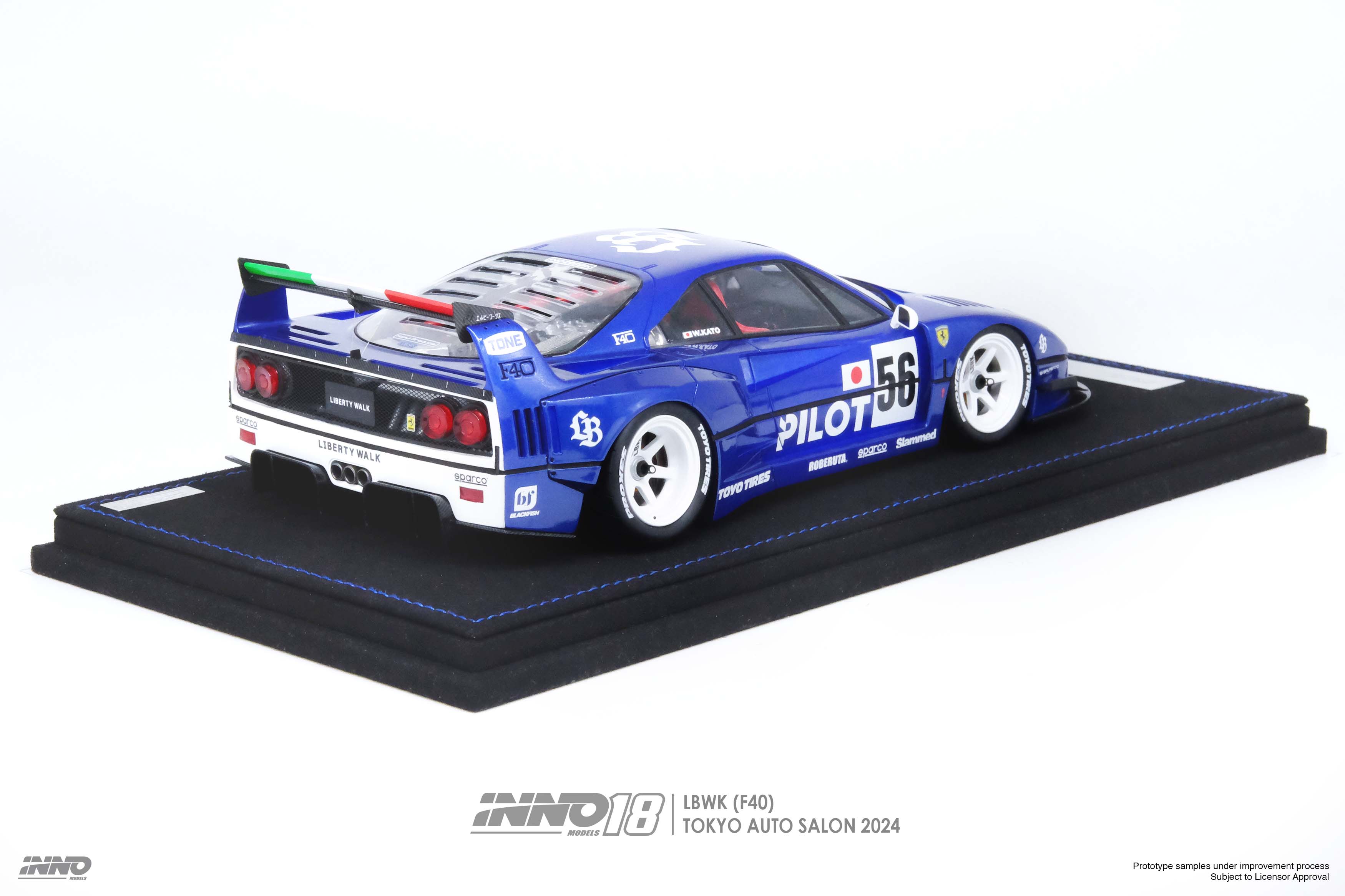 リョン Ferrari F40 Liberty Walk (Chrome Silver) - China Hobby Expo 2024