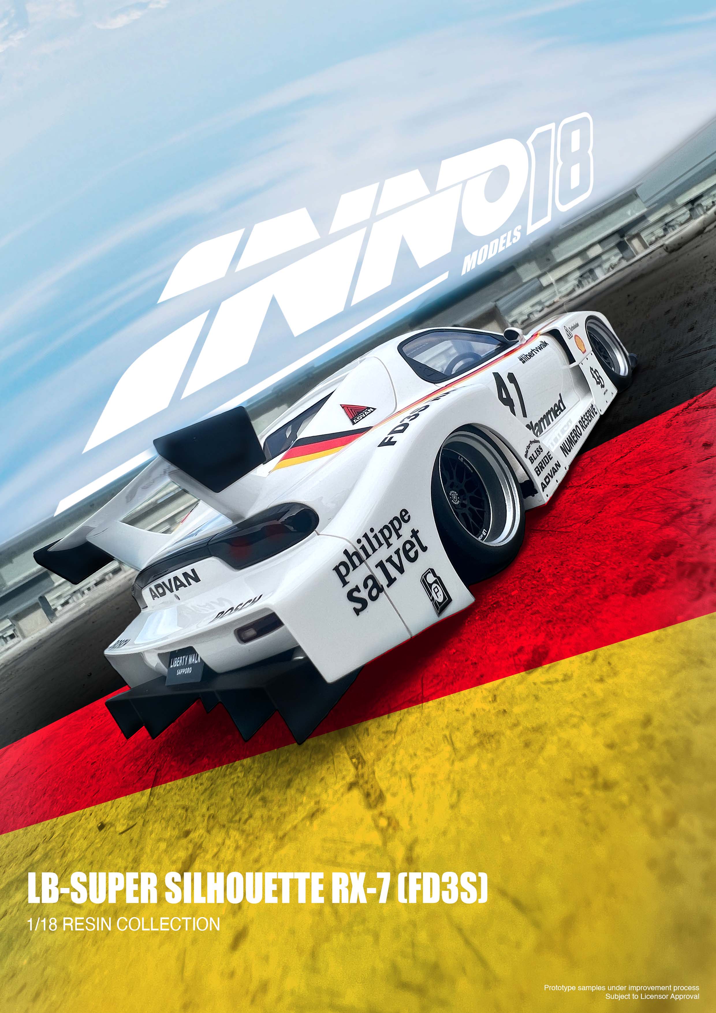 Inno64 1:64 Mazda RX7 (FD3S) LB-SUPER SILHOUETTE IN64-LBWK