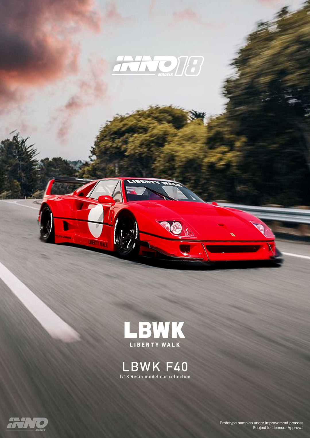 [Preorder] INNO 18 1:18 LBWK F40 Red