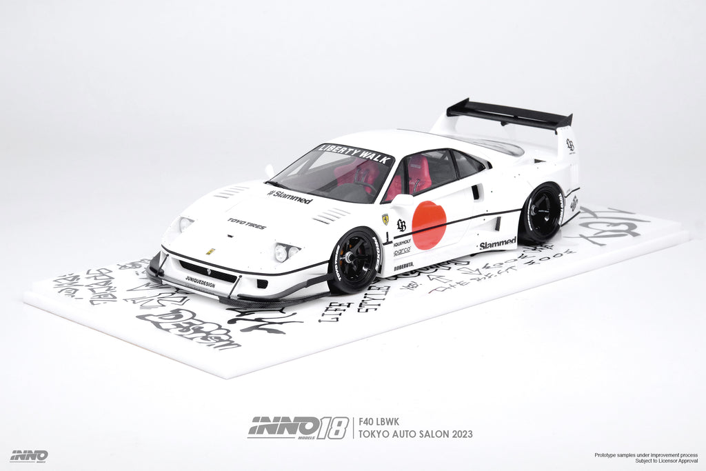 INNO 18 1:18 LBWK F40 White Tokyo Auto Salon 2023 IN18R