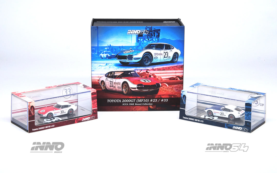 Inno64 1:64 Toyota 2000GT #23 & #33 SCCA 1968 Box Set Collection IN64-2000GT-SCCA68-BS