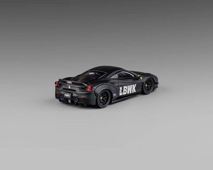 [Preorder] CM Model 1:64 LBWK Ferrari 488 Widebody Indonesia Exclusive – Matted Black with Carbon – Limited Edition