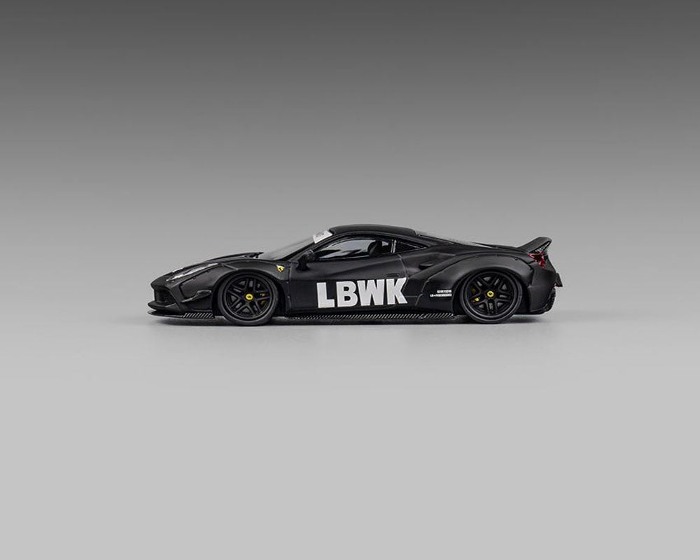 [Preorder] CM Model 1:64 LBWK Ferrari 488 Widebody Indonesia Exclusive – Matted Black with Carbon – Limited Edition