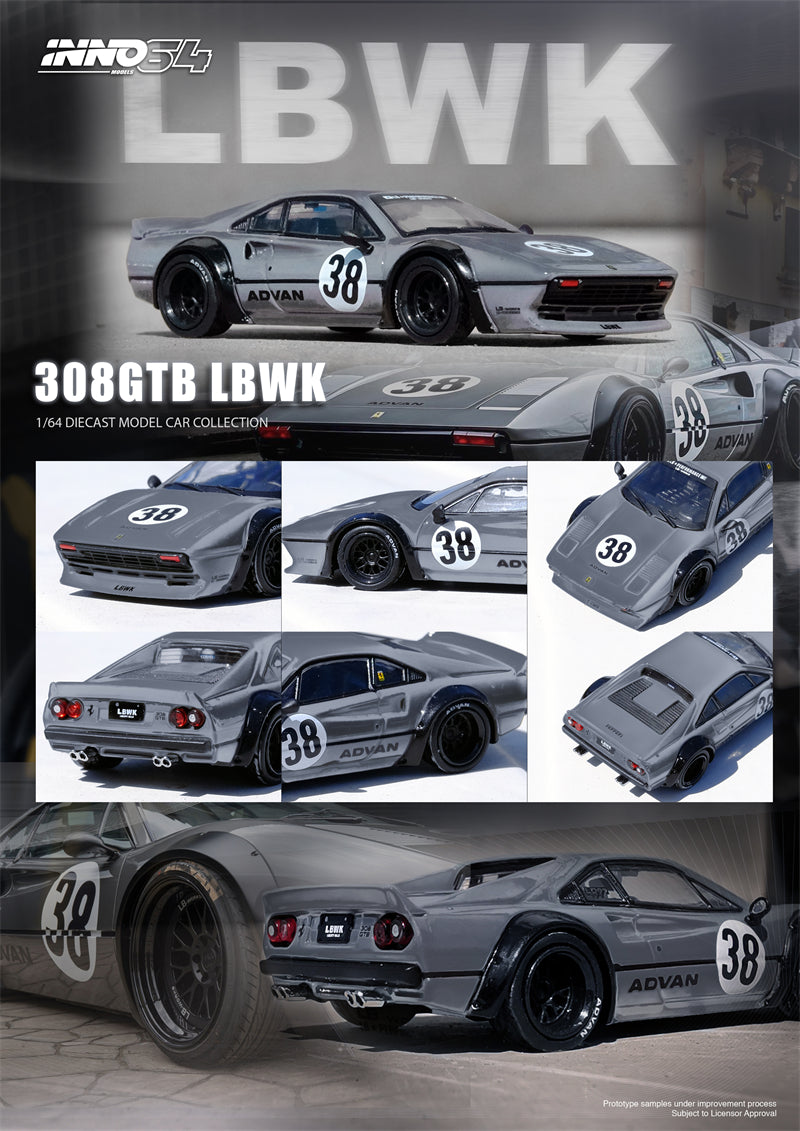 Inno64 1:64 LBWK 308 GTB Grey IN64-LBWK308-GREY – Horizon Diecast
