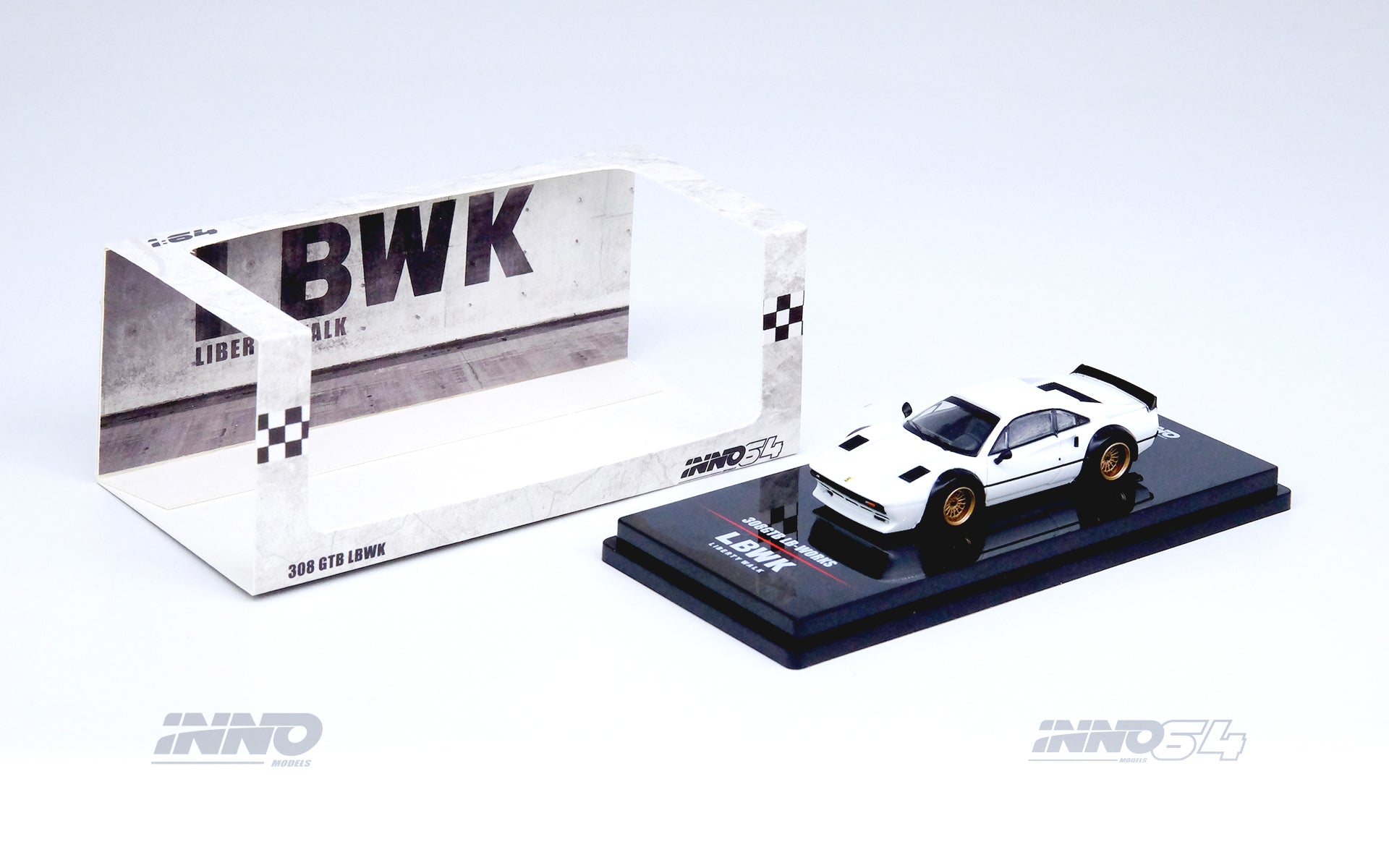Inno64 1:64 LBWK Ferrari 308 GTB White IN64-LBWK308-WHI