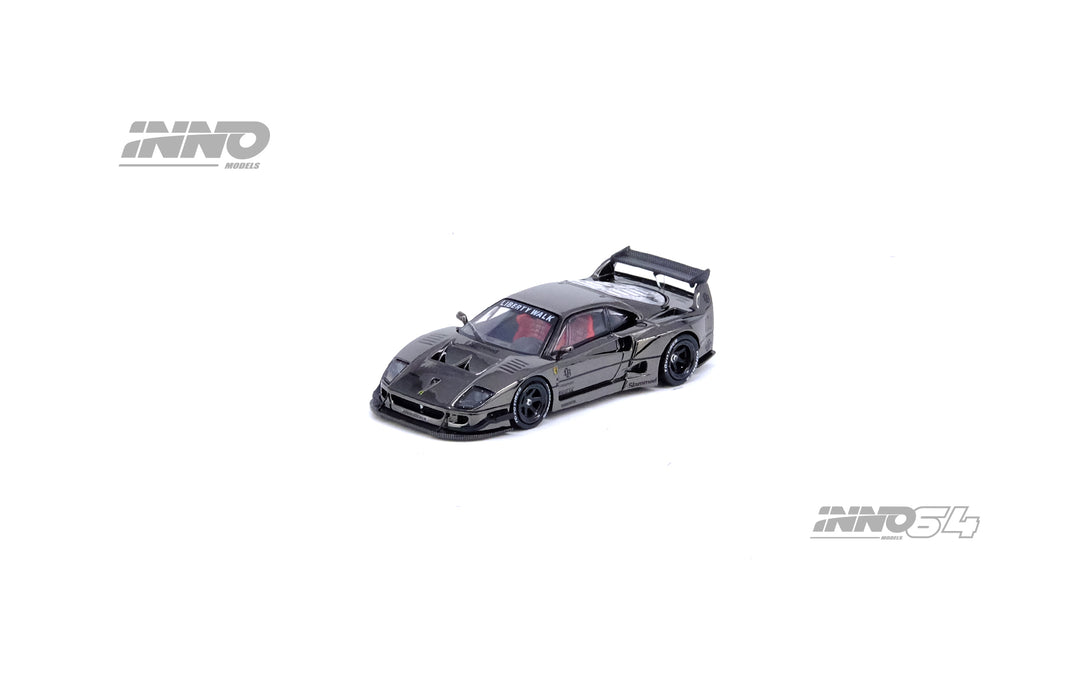 Inno64 1:64 LBWK Ferrari F40 Chrome Black (Chance of Random Chase Car) IN64-LBWKF40-CHB