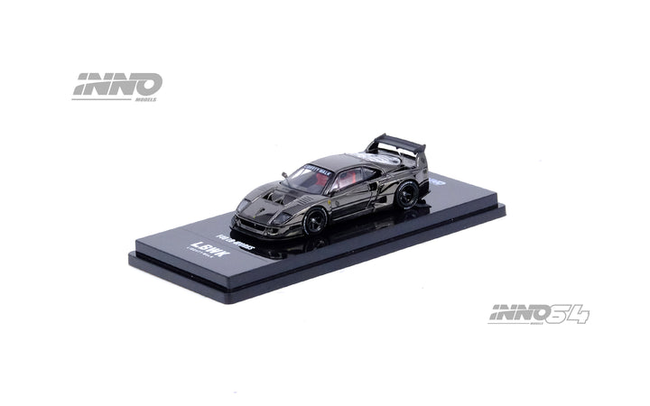 Inno64 1:64 LBWK Ferrari F40 Chrome Black (Chance of Random Chase Car) IN64-LBWKF40-CHB