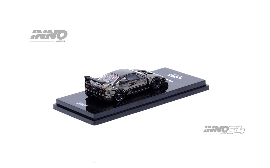 Inno64 1:64 LBWK Ferrari F40 Chrome Black (Chance of Random Chase Car) IN64-LBWKF40-CHB