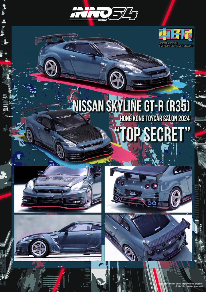 [Preorder] Inno64 1:64 NISSAN GT-R (R35) "TOP SECRET EDITION" Hong Kong Toy Car Salon 2024 Special Edition