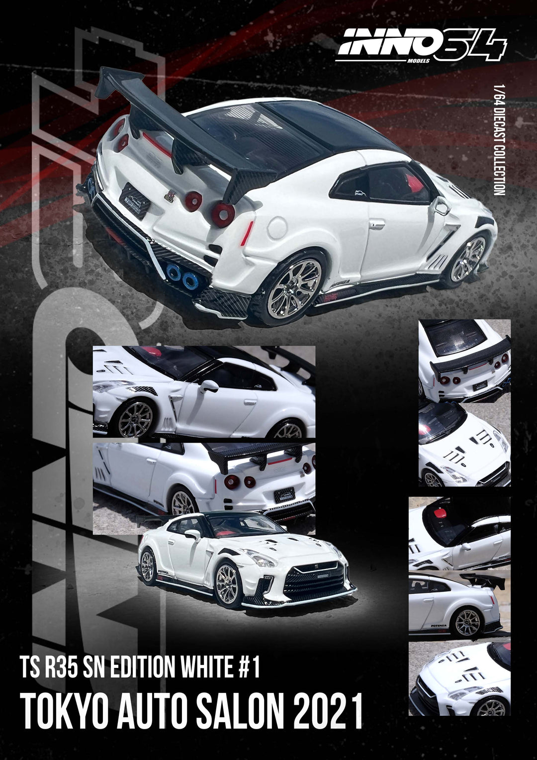 Inno64 1:64 NISSAN GT-R (R35) "TOP SECRET" Tokyo Auto Salon 2021 IN64-R35TS-TAS2021