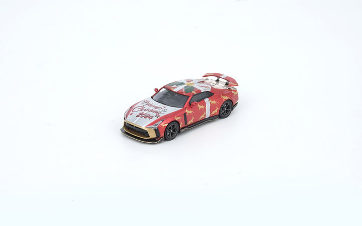 Inno64 1:64 NISSAN GT-R50 "X'MAS 2024" Special Edition With Chrome Gold Chase Car (random chase car) IN64-R50-XMAS24