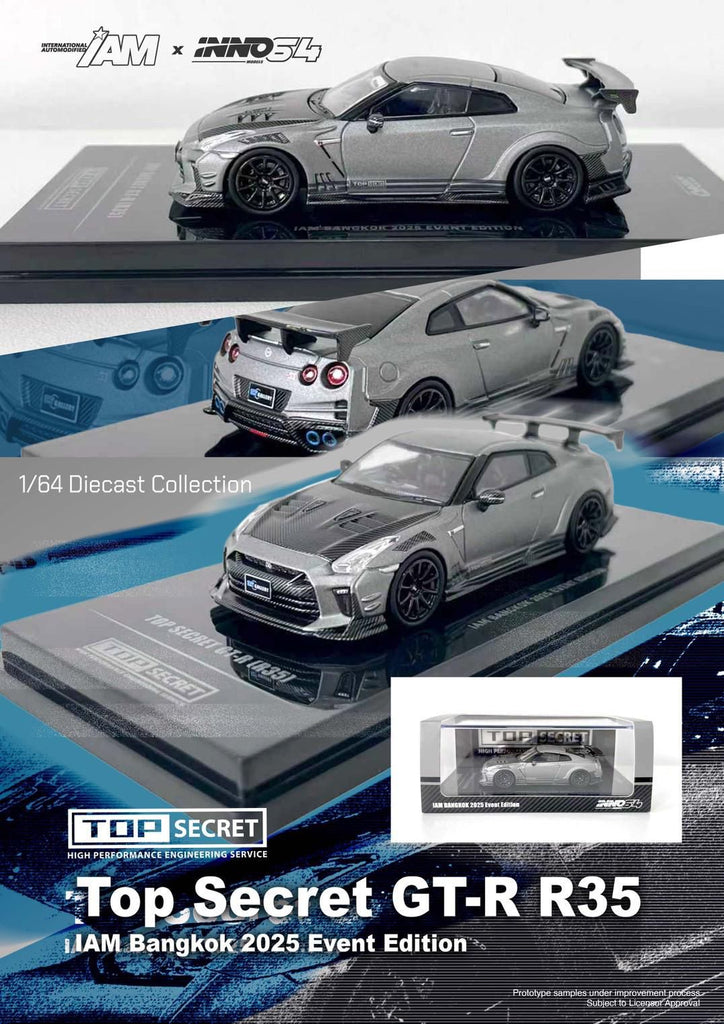 イノモデル 1/64 TOPSECRET r35 HONGKONG 1/64 TOP SECRET GT-R R35 TOKYO AUTO SALON HONG KONG 2025 Diecast