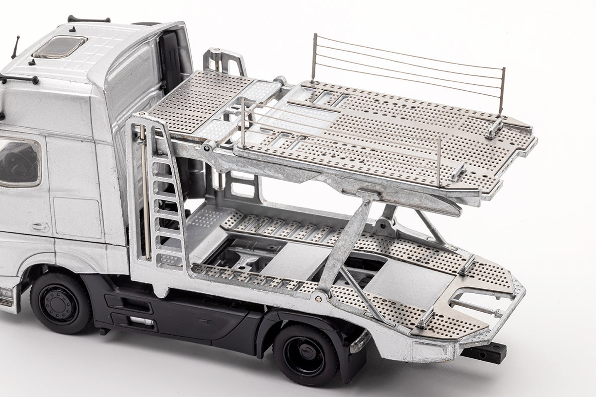35R-002 GCD 1/64 ACTROS GIGASPACE 6×2 GCD 1:64 Actros Double Decker Car Trailer LHD Diecast Model