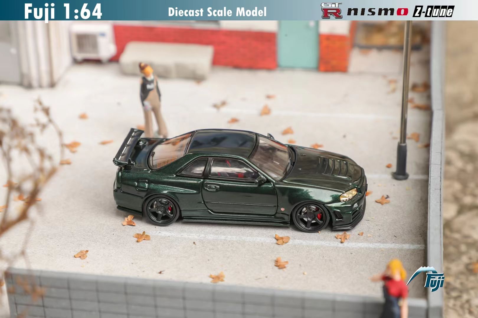 Fuji 1:64 Nissan Skyline GT-R R34- Nismo Z-Tune CRS Dark Green