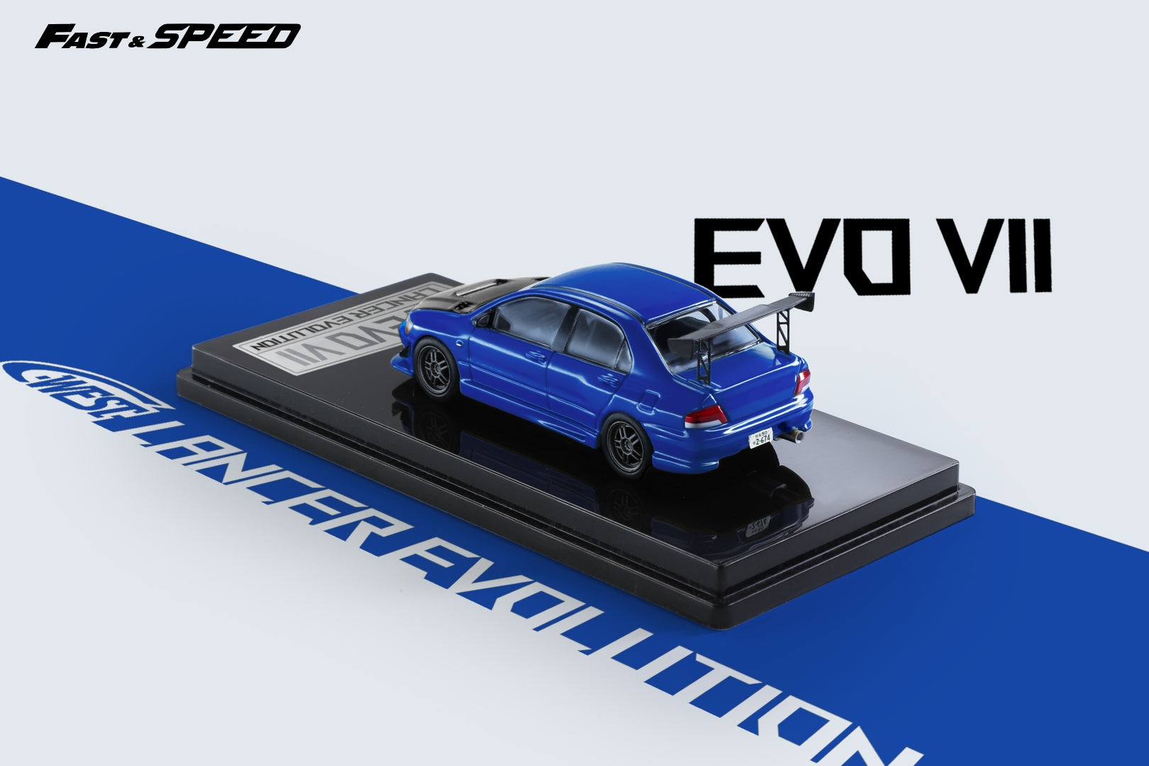 Fast Speed 1:64 Mitsubishi Lancer Evolution VII C-West Blue