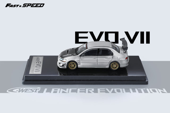 [Preorder] Fast Speed 1:64 Mitsubishi Lancer Evolution VII C-West Silver