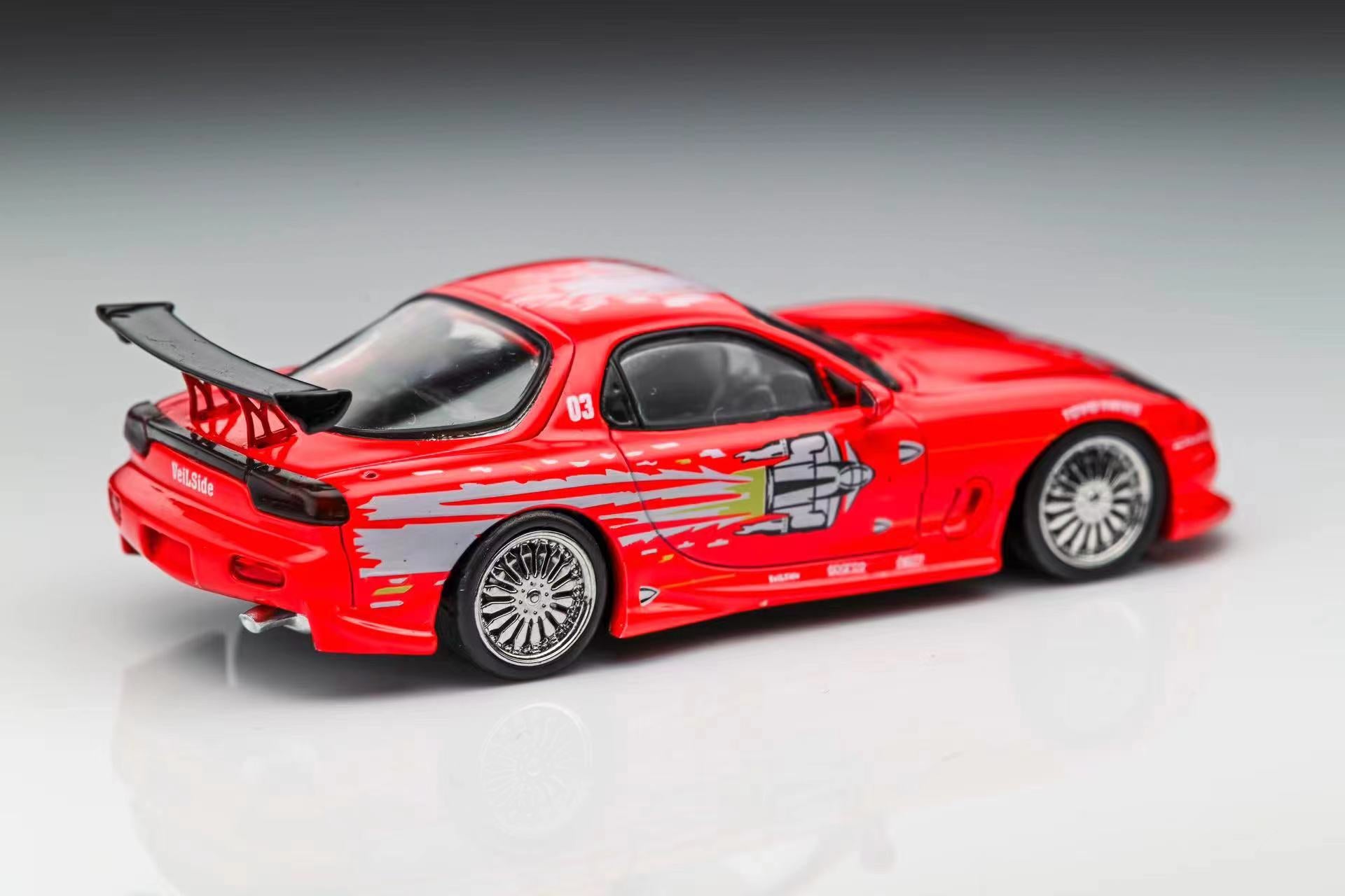 Mortal 1:64 Mazda RX-7 Veilside Fast and Furious- Red Mortal 1:64 Mazda RX-7 Veilside Fast and Furious- Red