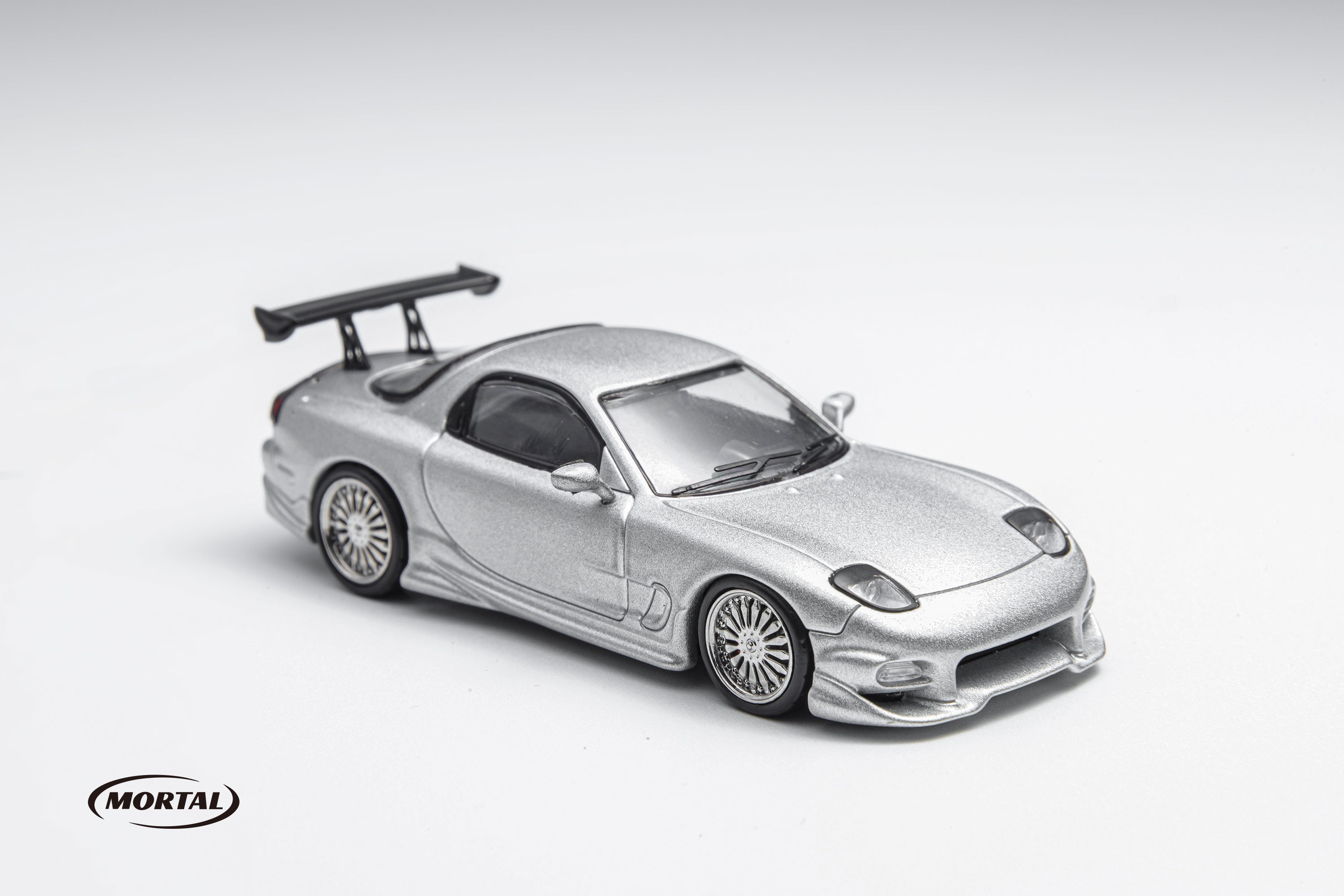 [Preorder] Mortal 1:64 Mazda RX-7 Veilside- Silver – Horizon Diecast