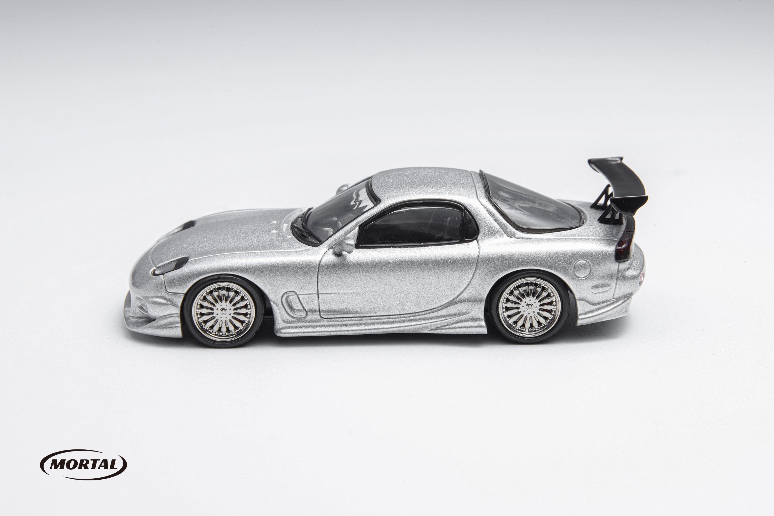 Mortal 1:64 Mazda RX-7 Veilside- Silver – Horizon Diecast