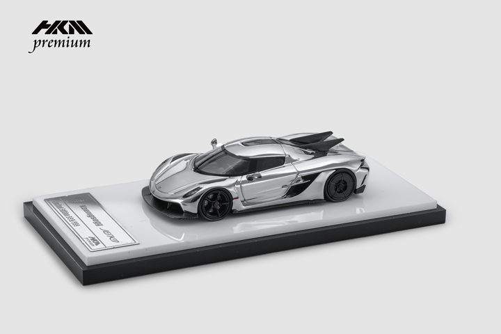 [Preorder] HKM Premium 1:64 Koenigsegg Jesko Absolut - Chrome Silver (2 Versions)