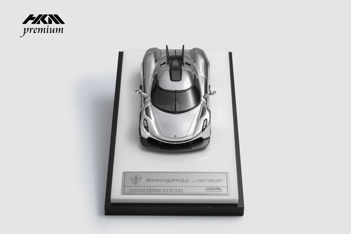 [Preorder] HKM Premium 1:64 Koenigsegg Jesko Absolut - Chrome Silver (2 Versions)