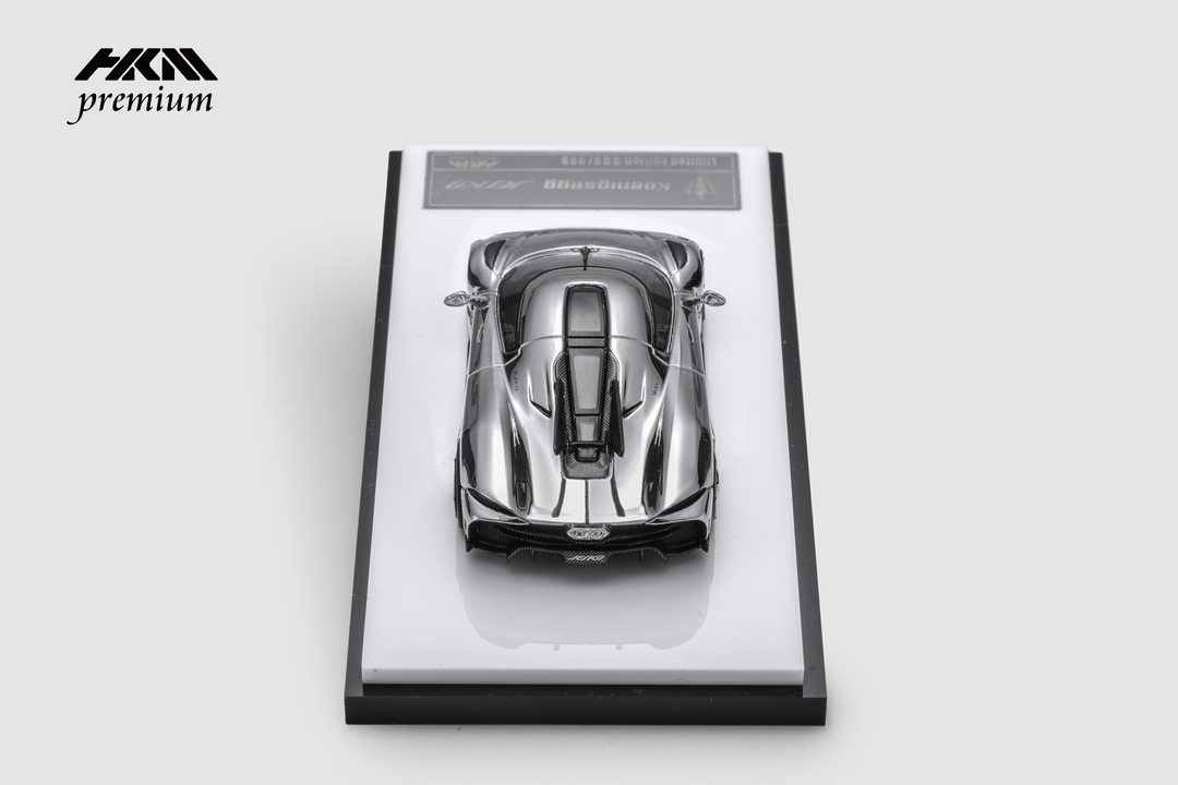 [Preorder] HKM Premium 1:64 Koenigsegg Jesko Absolut - Chrome Silver (2 Versions)