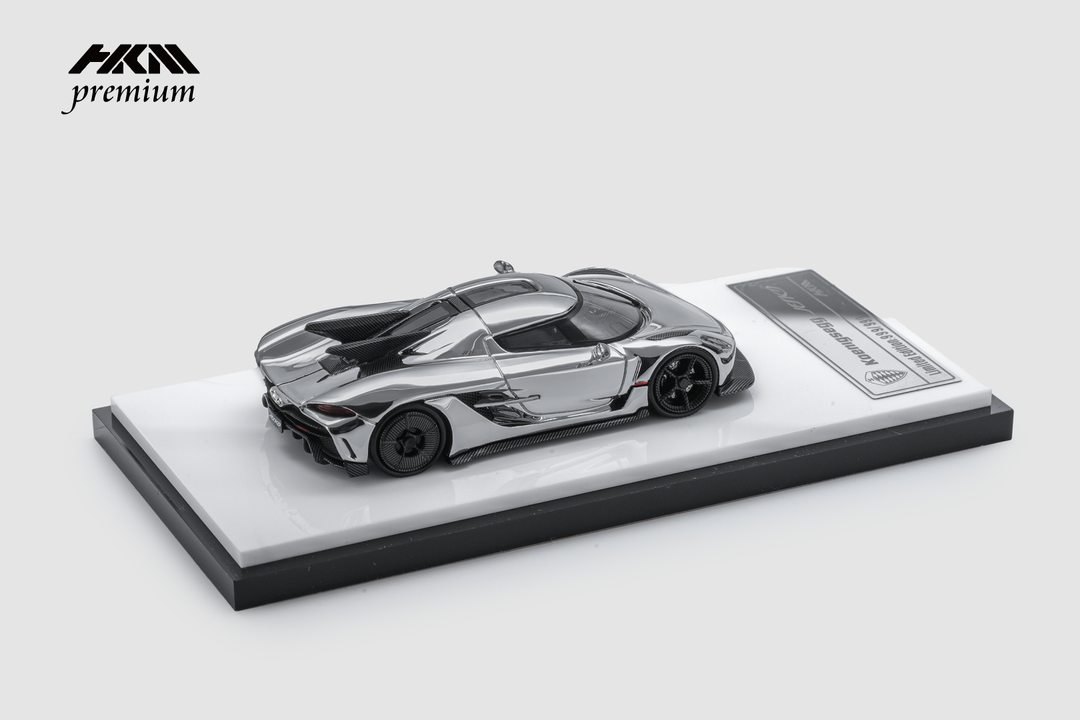 [Preorder] HKM Premium 1:64 Koenigsegg Jesko Absolut - Chrome Silver (2 Versions)