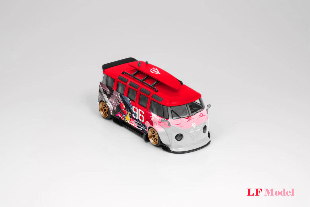 LMLF 1:64 Volkswagen T1 camioneta de cuerpo ancho modificado Moon Eye LMLF 1:64 Volkswagen T1 camioneta de cuerpo ancho modificado Moon Eye