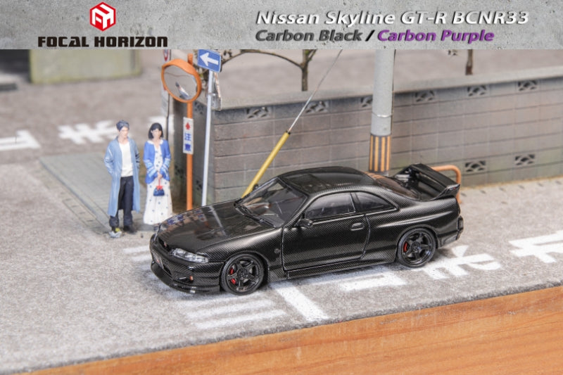 [Preorder] Focal Horizon 1:64 Nissan Skyline GT-R R33 Black Carbon