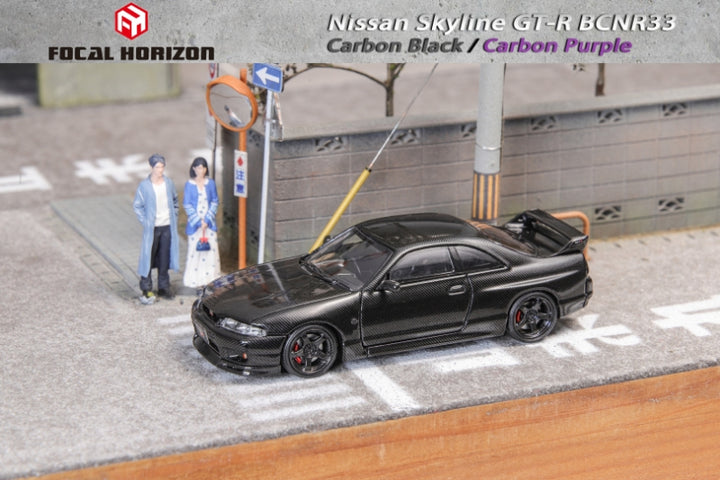 Focal Horizon 1:64 Nissan Skyline GT-R R33 Black Carbon