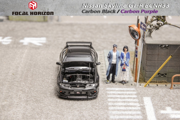 [Preorder] Focal Horizon 1:64 Nissan Skyline GT-R R33 Black Carbon