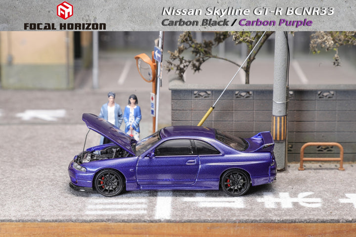 [Preorder] Focal Horizon 1:64 Nissan Skyline GT-R R33 Purple Carbon