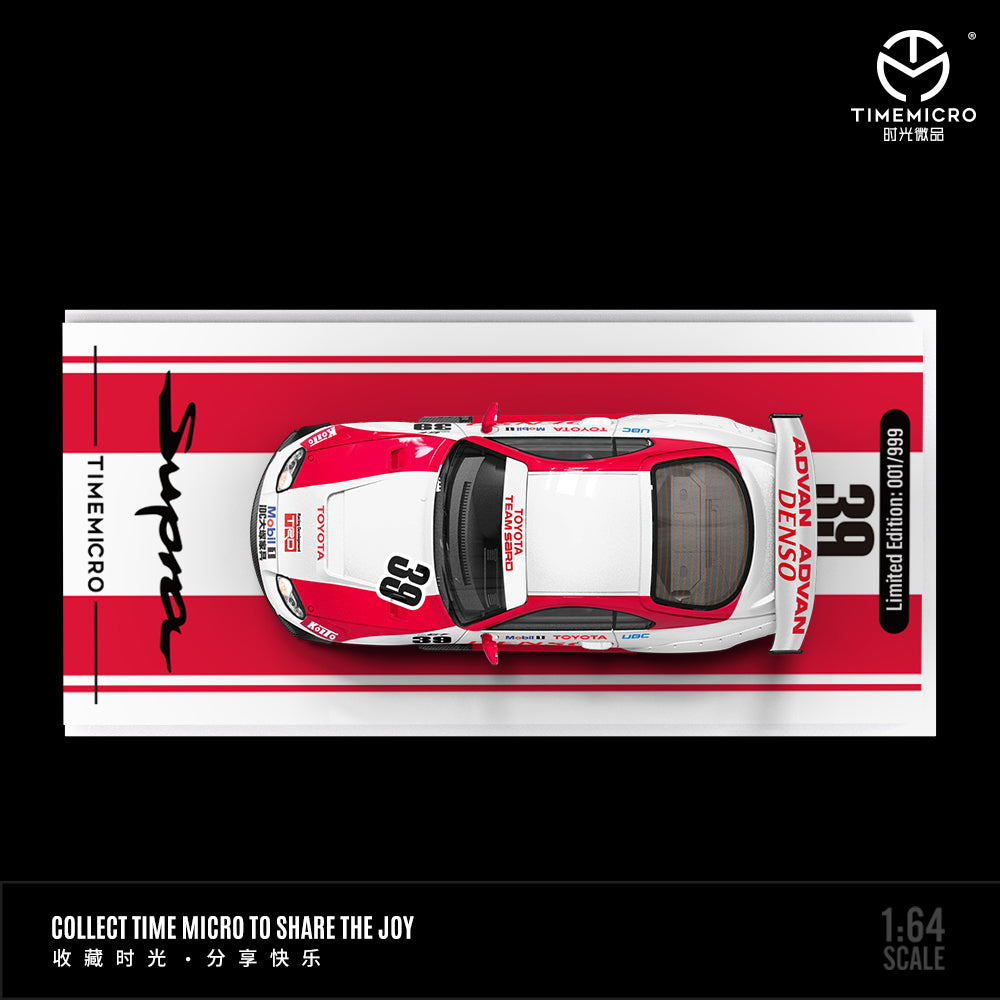 [Preorder] Time Micro 1:64 Toyota Supra A80Z Red/ White